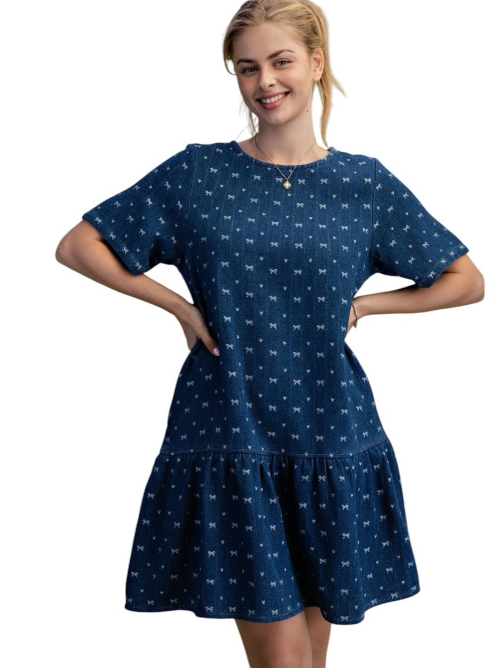 212: EASEL NWT DRESS DENIM (H3)